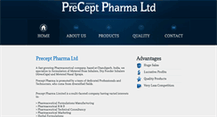 Desktop Screenshot of preceptpharma.com