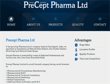 Tablet Screenshot of preceptpharma.com